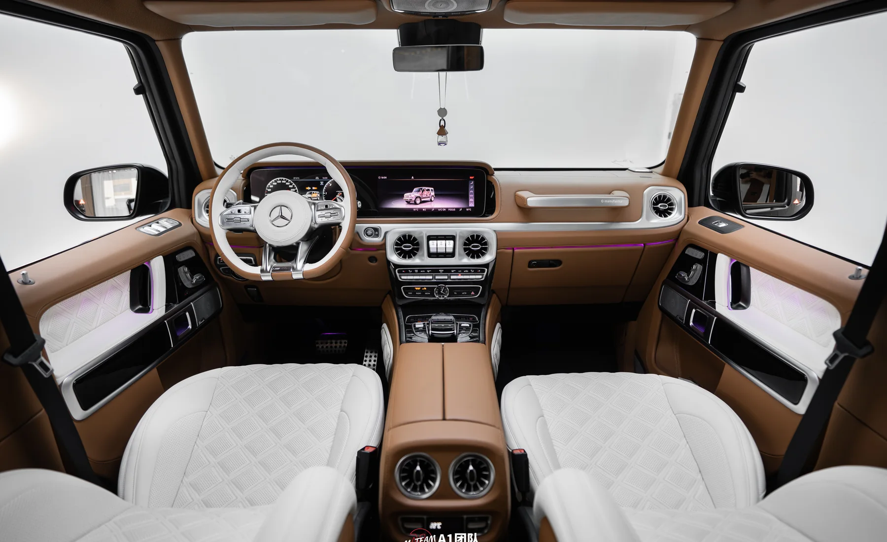 Automotive leather interior sample