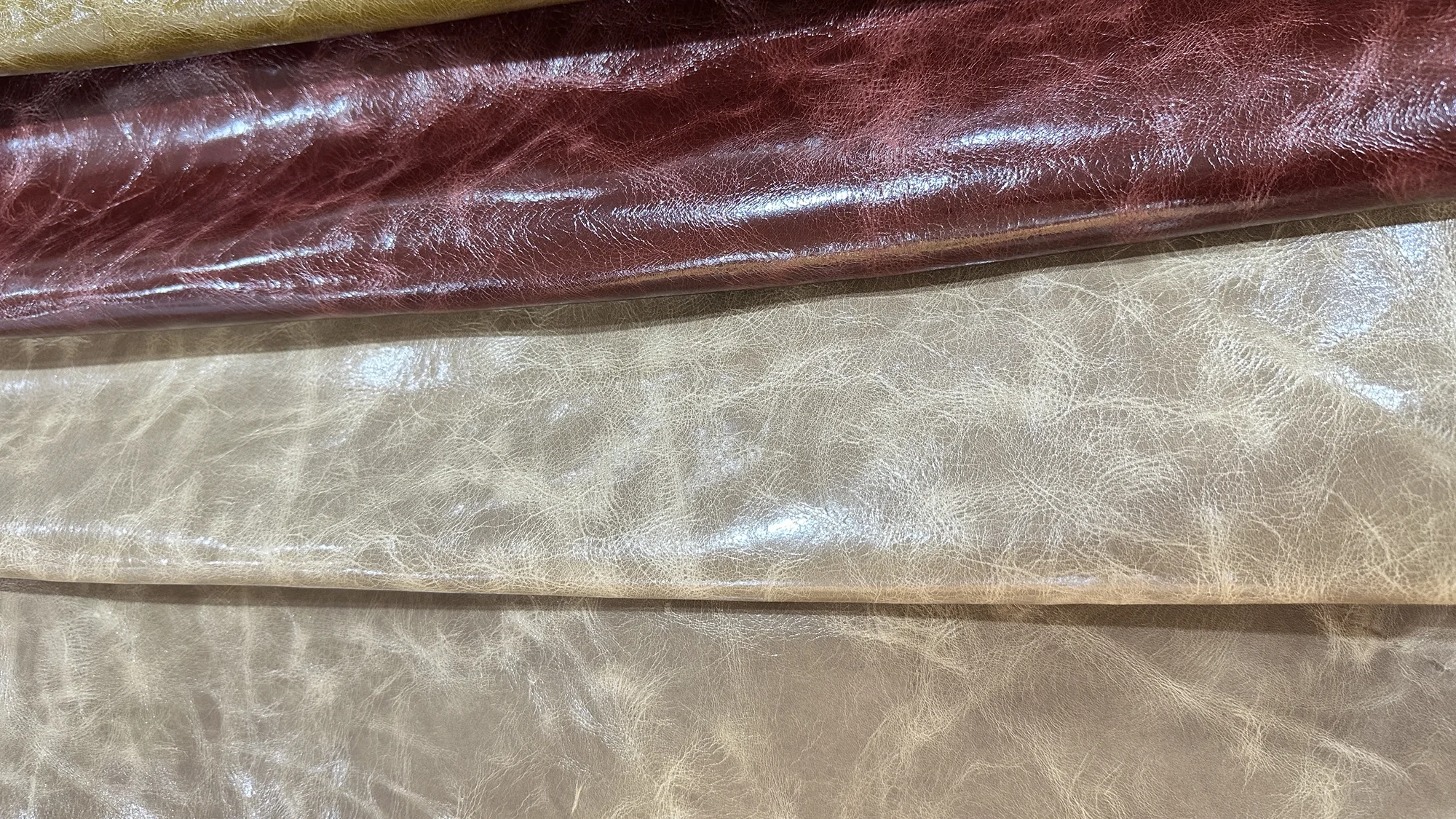 Leather sample colors for custom development